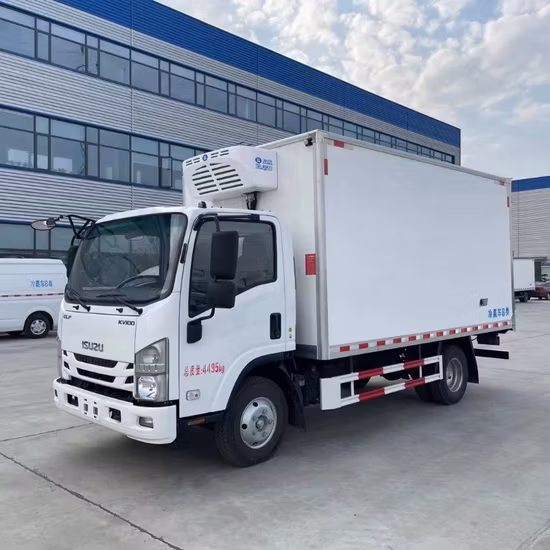 Refrigerator 4*2 Capacity Light Freezer Fish Vegetable Transport Box Refrigerator Truck Ice Cream Van Mobile Food Cooling Trucks