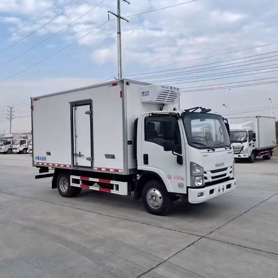 Refrigerator 4*2 Capacity Light Freezer Fish Vegetable Transport Box Refrigerator Truck Ice Cream Van Mobile Food Cooling Trucks