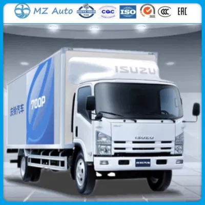 I Suzu 일본 기술 브랜드 박스 트럭 Euro6 189HP 4X2 트럭 6 톤 중국에서 우즈베키스탄으로 제작